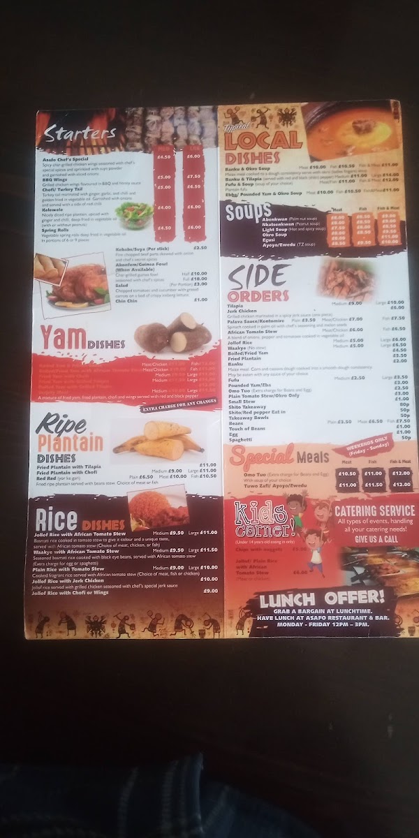 Asafo Ghanaian Restaurant Menu - Image 2